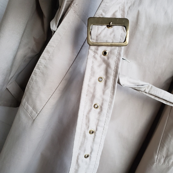 Vintage Finnish-made Late Soviet Era "Classic Man" Beige Khaki Trench Coat - Picture 11 of 15